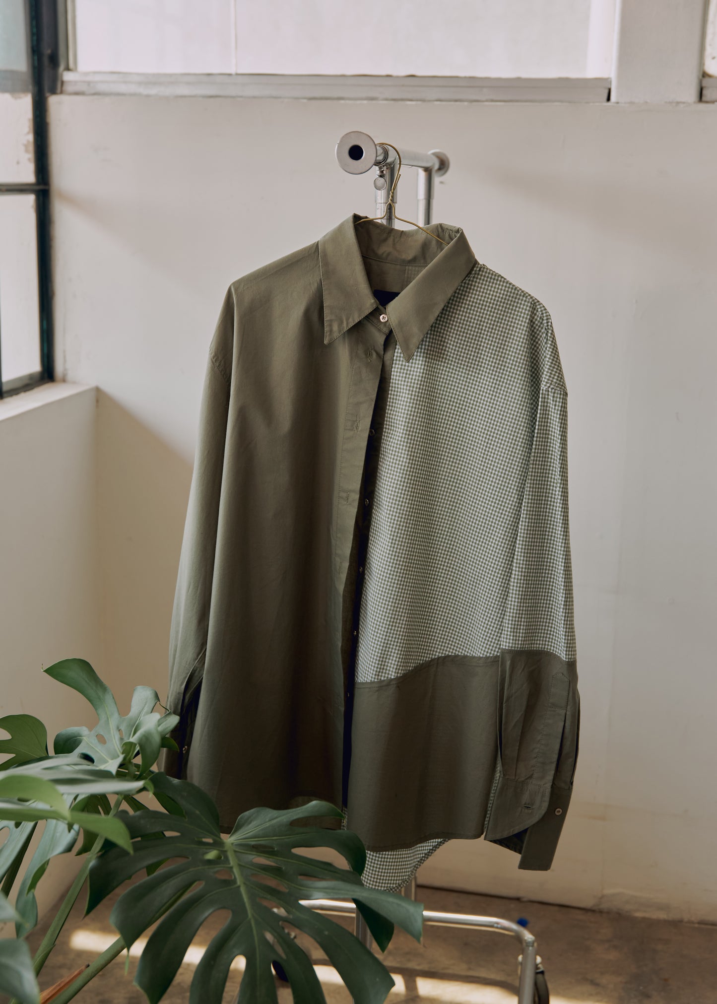 Camisa panels verde